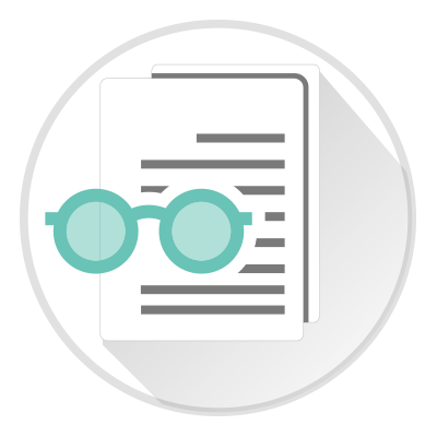Document with glasses